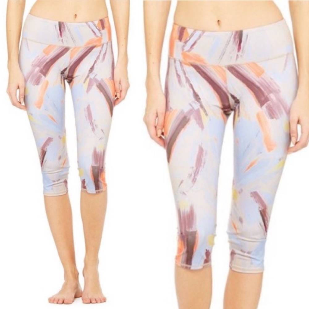 Alo Yoga Airbrush Capri Watercolor Legging